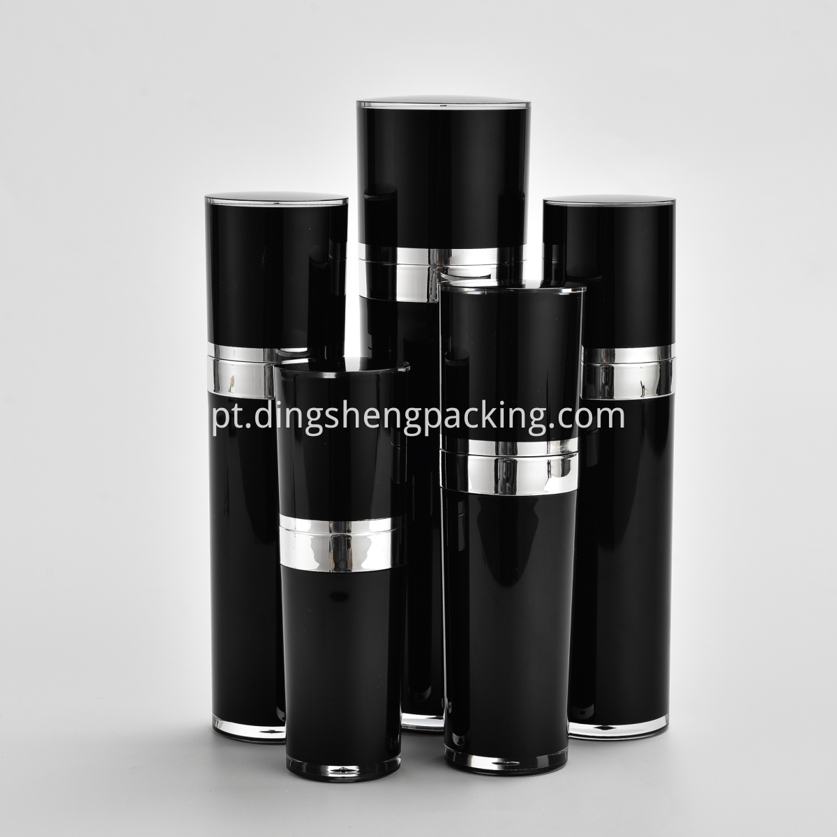 Cosmetic Packaging Spray Black Airless Pump Bottle